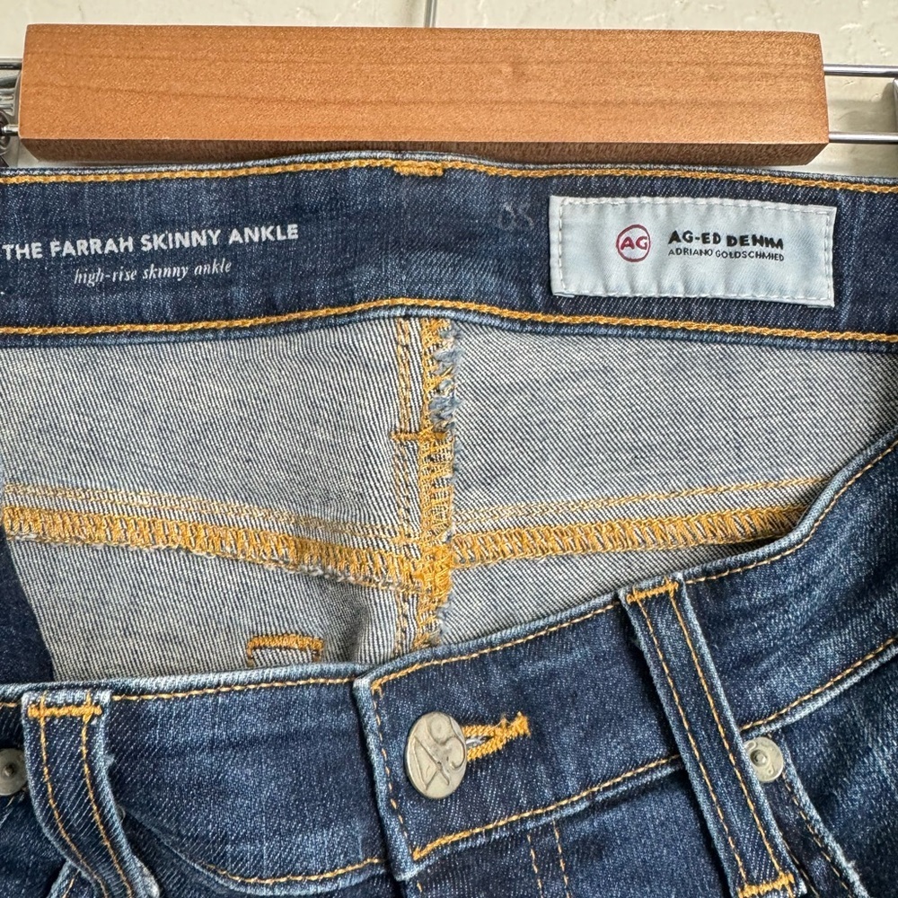 AG The Farrah Skinny Jeans 29 Dark Wash - Picture 5 of 8